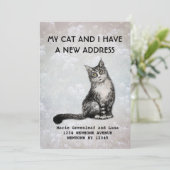 Faire-part Moi et mon chat avons fait une annonce (Debout devant)