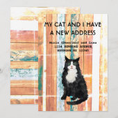 Faire-part Moi et mon chat avons fait une Annonce (Devant / Derrière)