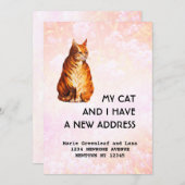 Faire-part Moi et mon chat avons fait une Annonce (Devant / Derrière)