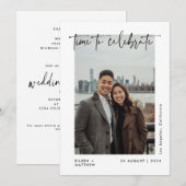 Faire-part Moment De Fêter Réception De Mariage Moderne Écrit (Devant / Derrière)