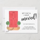 Faire-part Mon Chat Et Moi Avons Déménagé (Devant)