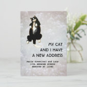 Faire-part Mon chat et moi avons déménagé Annonce (Debout devant)