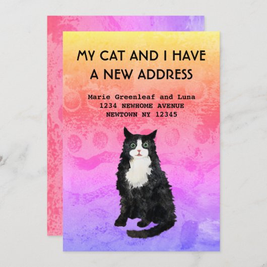 Faire-part Mon chat et moi avons fait une Annonce (Devant / Derrière)