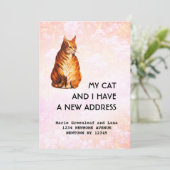 Faire-part Mon chat et moi avons fait une annonce (Debout devant)