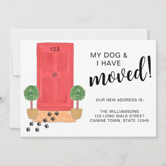 Faire-part Mon Chien Et Moi Avons Déménagé (Devant)