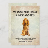 Faire-part Mon chien et moi avons déménagé Annonce (Devant / Derrière)