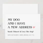 Faire-part Mon chien et moi avons une nouvelle annonce de dém (Devant / Derrière)