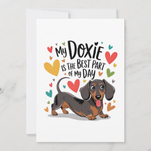 Faire-part Mon Doxie Est La Meilleure Partie De Ma Journée