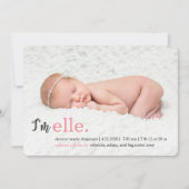 Faire-part MON NOM Nouvelles de naissance moderne (Devant)