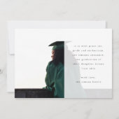 Faire-part Mon nom Script Grad Gradué deuxième photo (Dos)