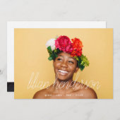 Faire-part Mon nom Script Grad Gradué deuxième photo (Devant / Derrière)