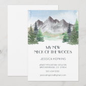 Faire-part Mon nouveau coin de bois aquarelle (Devant / Derrière)
