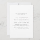 Faire-part Mondern Script Élégant minimal Mariage Fiançailles (Dos)