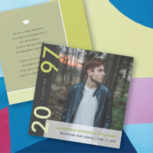 Faire-part Mondrian Color Blocks Grad Modern Photo Grad Gradu