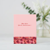 Faire-part MONOGRAM rose, rose rouge (Debout devant)