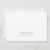 Faire-part Monogramme animal africain : bleu (Dos)