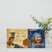 FAIRE-PART MONOGRAMME DE GRADUM DU PARCHEMENT DE LA BOULE BRO (Debout devant)