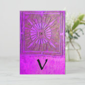 Faire-part MONOGRAMME DE L'ÉTOILE DU MATIN, violet violet vio (Debout devant)