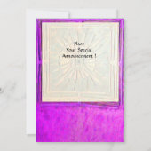 Faire-part MONOGRAMME DE L'ÉTOILE DU MATIN, violet violet vio (Dos)