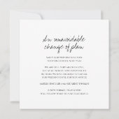 Faire-part Monogramme feuilles noires et blanches mariage ann (Dos)
