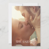 Faire-part Monogramme floral vert foncé et blanc Mariage phot (Devant)