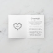 Faire-part Monogramme gris foncé mariage gui en direct (Intérieur)