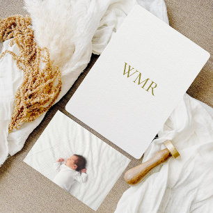 Faire-part Monogramme Naissance neutre du genre