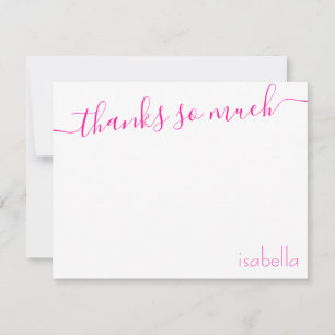 Faire-part Monogramme Pink Magenta Élégant Script