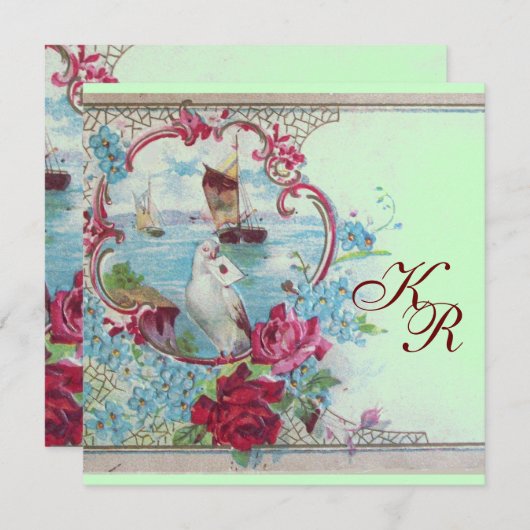 FAIRE-PART MONOGRAMME ROMANTİCA (Devant / Derrière)