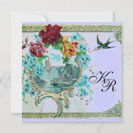FAIRE-PART MONOGRAMME ROMANTİCA 3 (Devant)