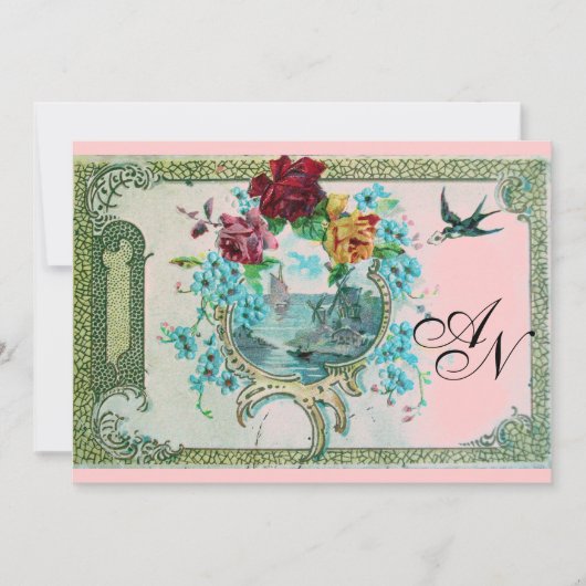 FAIRE-PART MONOGRAMME ROMANTİCA 3 (Devant)
