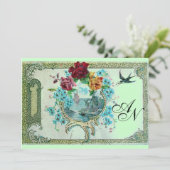 FAIRE-PART MONOGRAMME ROMANTİCA 3 (Debout devant)