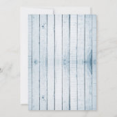 Faire-part Monogramme Rustique Bleu Enregistrer La Date Annon (Dos)