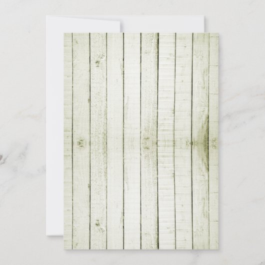 Faire-part Monogramme Rustique Vert Enregistrer La Date (Dos)