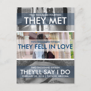 Faire-part Montage Enregistrer la date Carte postale