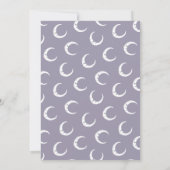 Faire-part Moon mignon script marine violet photo naissance (Dos)