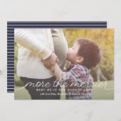 Faire-part More the Merrier Pregnancy Announcement Card (Devant / Derrière)