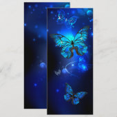 Faire-part Morpho Butterfly in the Dark Background (Devant / Derrière)
