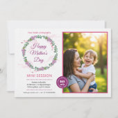 Faire-part Mother's day mini session template (Devant)