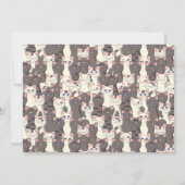 Faire-part Motif de chats blancs et gris (Dos)