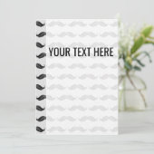 Faire-part Motif de dessin de la moustache noire (Debout devant)