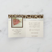 Faire-part Motif de peau de girafe naissance nouveau-né bébé (Intérieur)