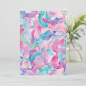 Faire-part Motif de ruban abstrait pastel (Debout devant)