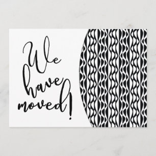 Faire-part Motif de vague rétro noir et blanc "Nous avons bou