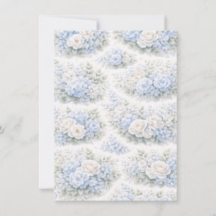 Faire-part Motif floral SoftBlue Élégant Botanique Romantique