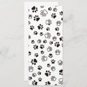 Faire-part Motif répété des pattes de chat (Devant / Derrière)