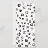 Faire-part Motif répété des pattes de chat (Devant)