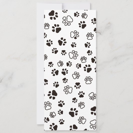 Faire-part Motif répété des pattes de chat (Devant)