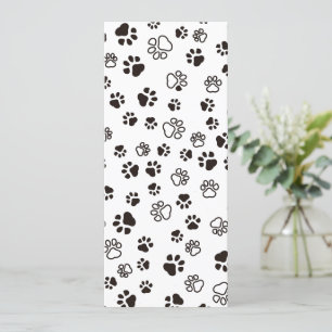 Faire-part Motif répété des pattes de chat