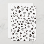 Faire-part Motif répété des pattes de chat (Devant / Derrière)